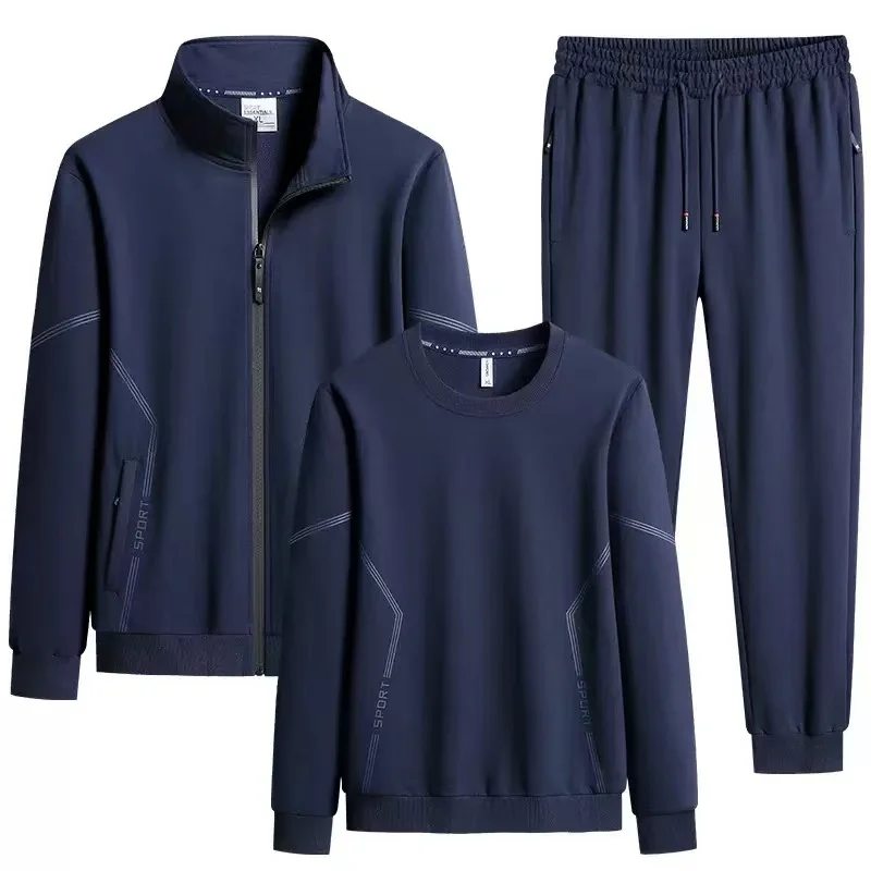 

2026 Spring/Autumn New Men's Sports Hoodie Set Loose Casual Large Two Piece Set Made of Pure Cotton Fabric
