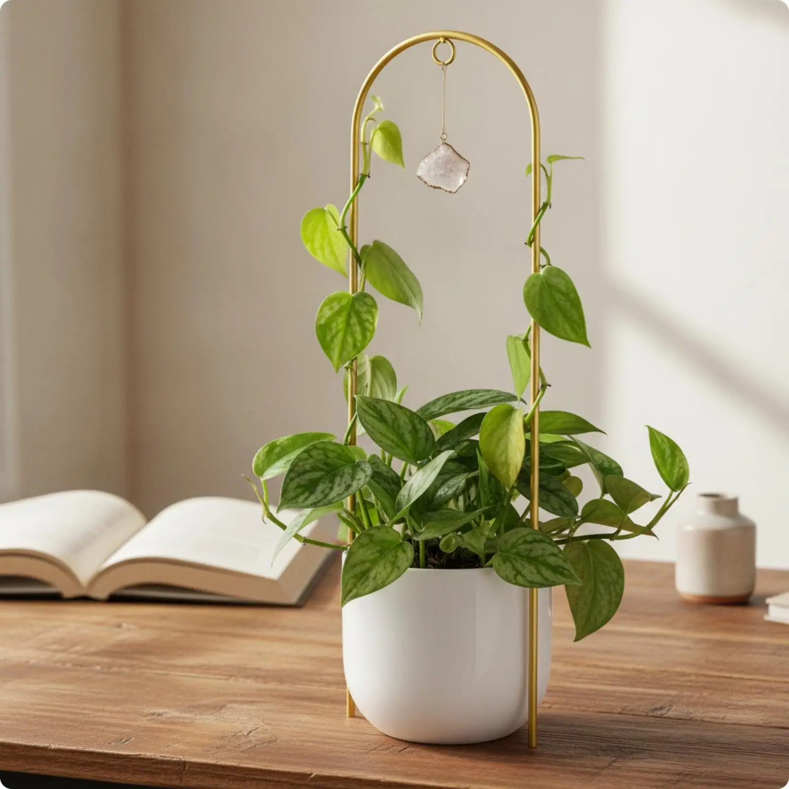Climbing Plant Trellis Gold Metal Plant Support Climbing Trellis Tall Slim for