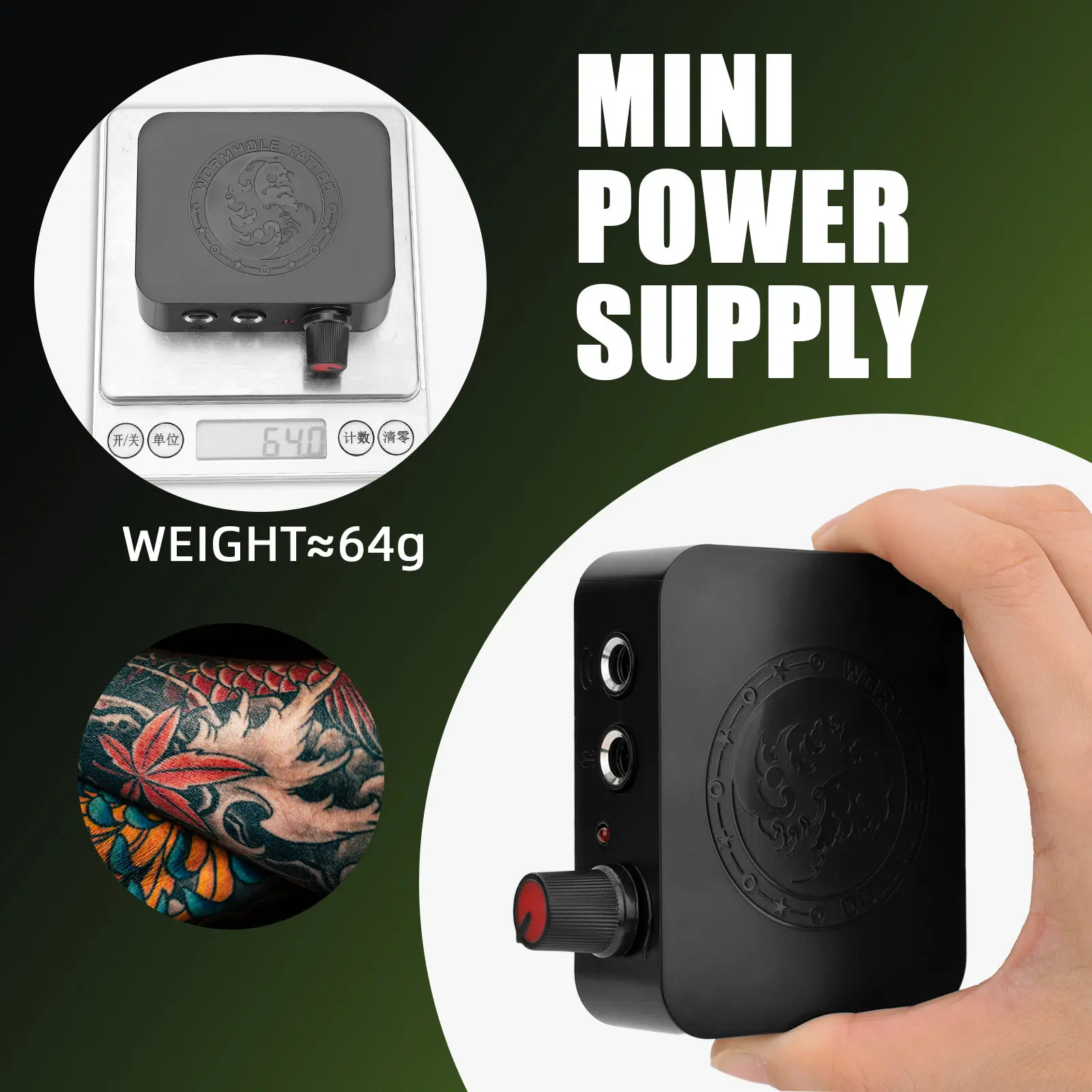Tattoo Power Supply Set Portable Mini Tattoo Accessory Foot Pedal Clip Cord Kit For Permanent Makeup Machine Rotating Tattoo Pen