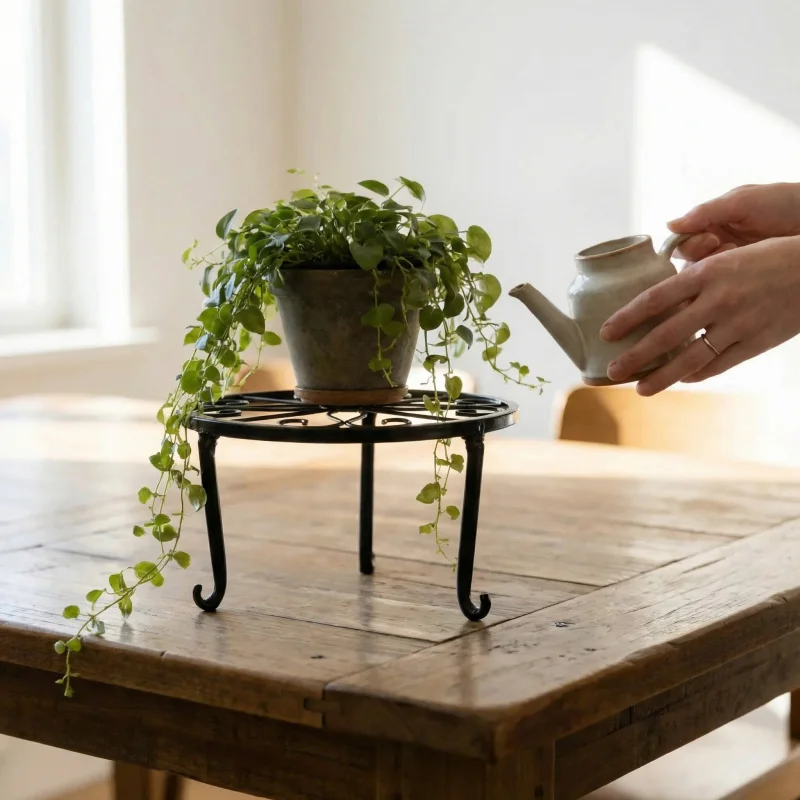 Freestanding Balcony Iron Flower Stand Multi-Layer Succulent Plant Pot Rack Storage Tray Single-Piece Design for Home Garden