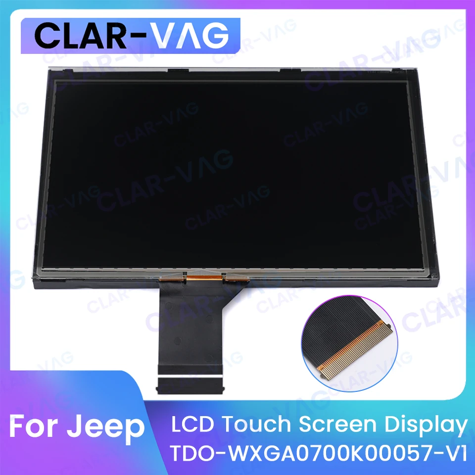 7 Inch LCD Display Touch Screen Radio DVD Player GPS Navigation TD0-WXGA0700K00057-V1 LMB5K00057BL for Jeep Compass 2017-2020