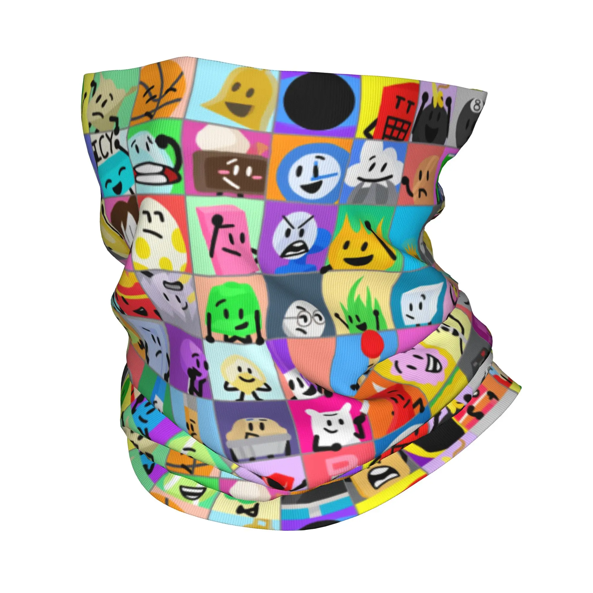 

BFDI Inanimate Insanity Все персонажи Бандана Велосипедная маска Охота Рыбалка Защита Балаклава Дизайн Мягкие велосипедные маски для лица