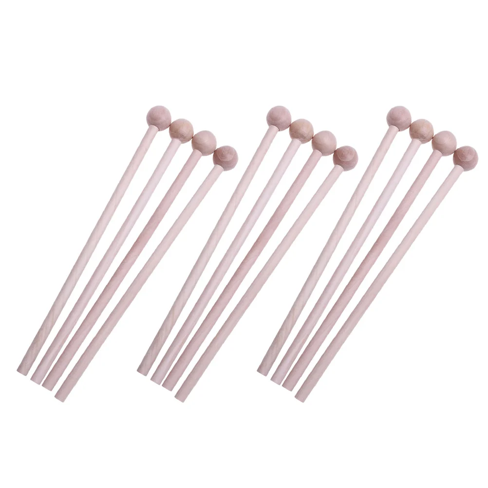 Wooden Round Head Hammer Drum Accessories Accessories Sticks Xylophone Angel Keychain Party Favors Round Head Hammer Chime