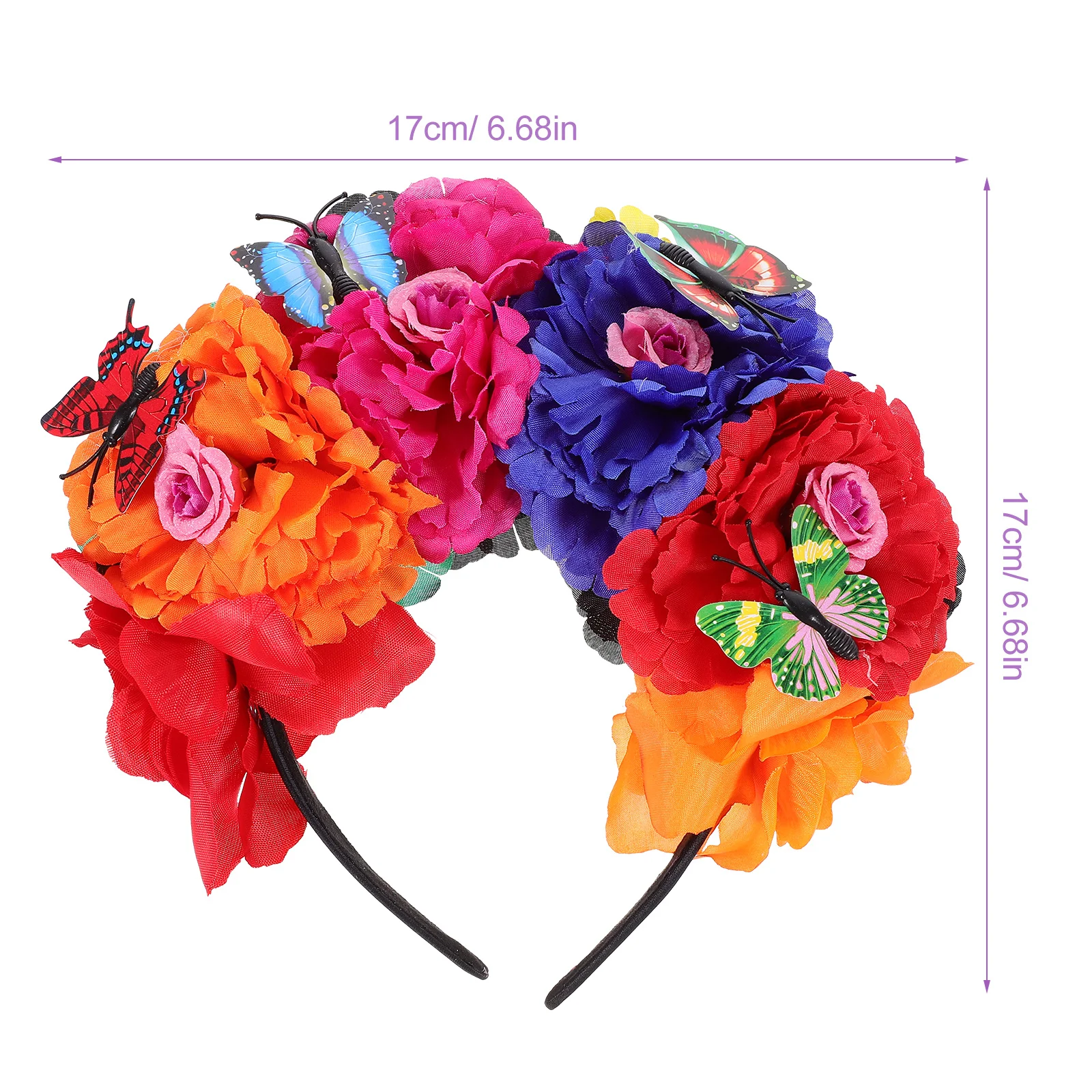 Couronne de fleur de rose mexicaine pour filles, accessoire de cheveux, bande de sauna, décor de mariage, vêtements de sauna