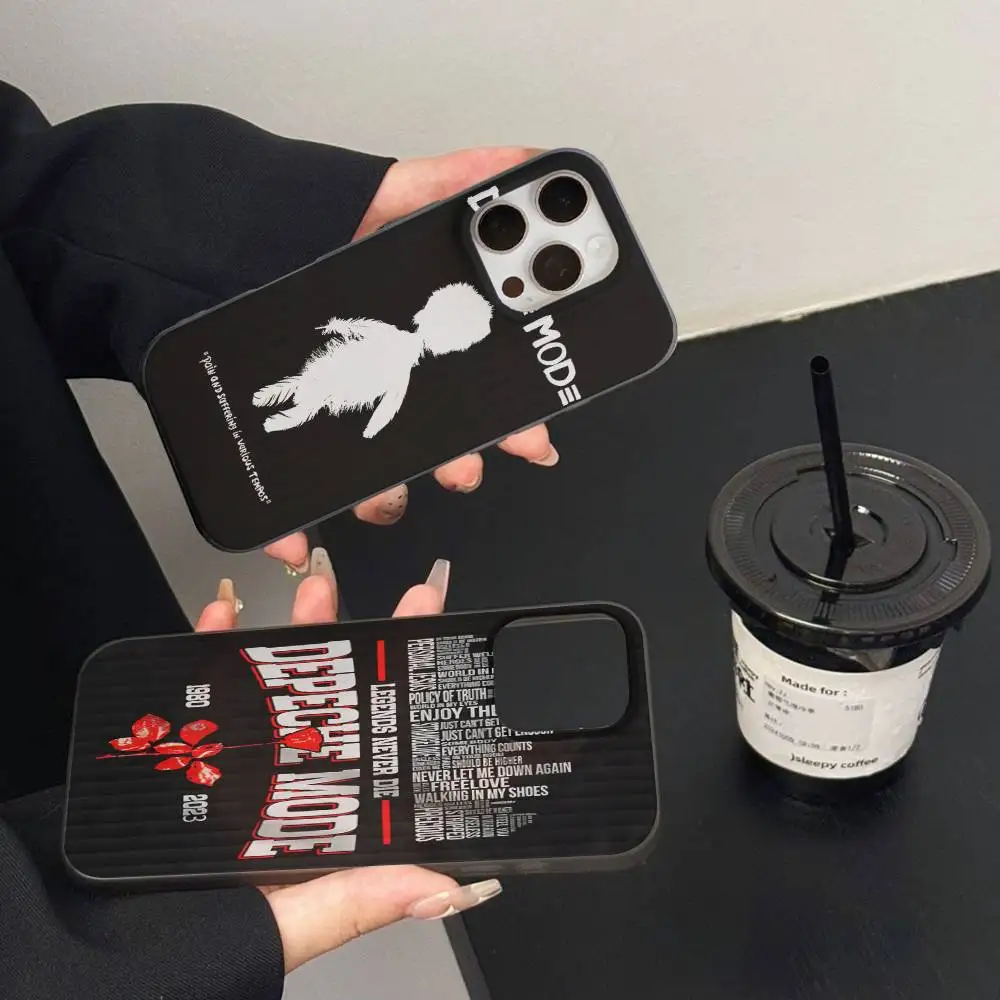 Rock Band Depeches Modes Corrugated Pattern For IPhone 17 16 15 14 13 12 11 16 Pro Max Plus Pro Non-slip Phone Cover