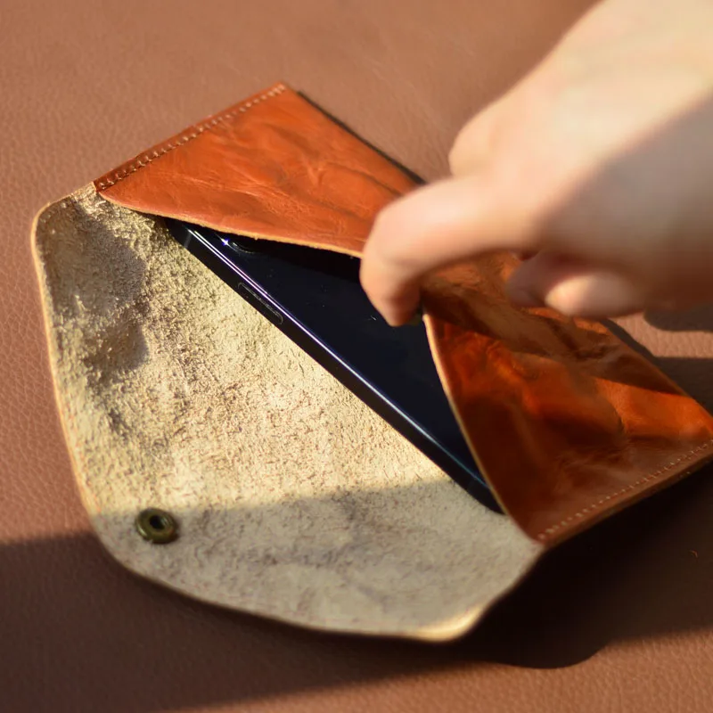 

AETOO Новая женская сумка для денег, длинный и тонкий клатч из воловьей кожи, простая и модная, мягкая сумка-пикап большой вместимости