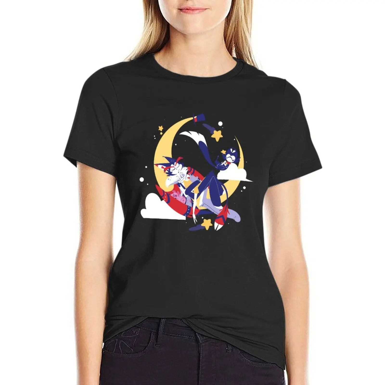 

HuskerDust Moonlight Slumber (by SeelApproved) T-Shirt new edition kawaii clothes T-shirt Women