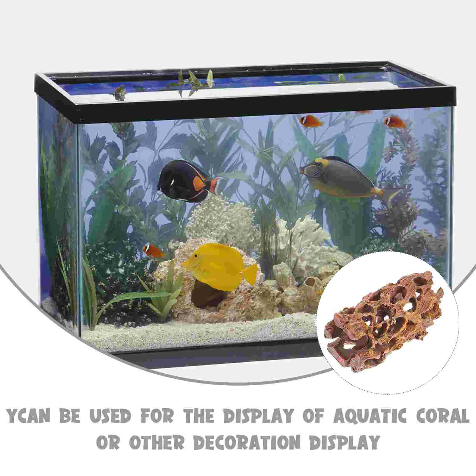 Fish and Shrimp Hiding Hole Resin Aquarium Decor Tank Earth Tones Shelter Lifelike Empty Tree Root Ornament Landscaping