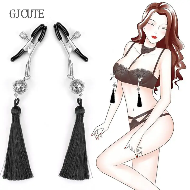 1 Pair Metal Nipple Clamps Chain Nipple Clips Labia Clamps Slave BDSM Women Toys Adult Sex Games Vagina Labia Spreader