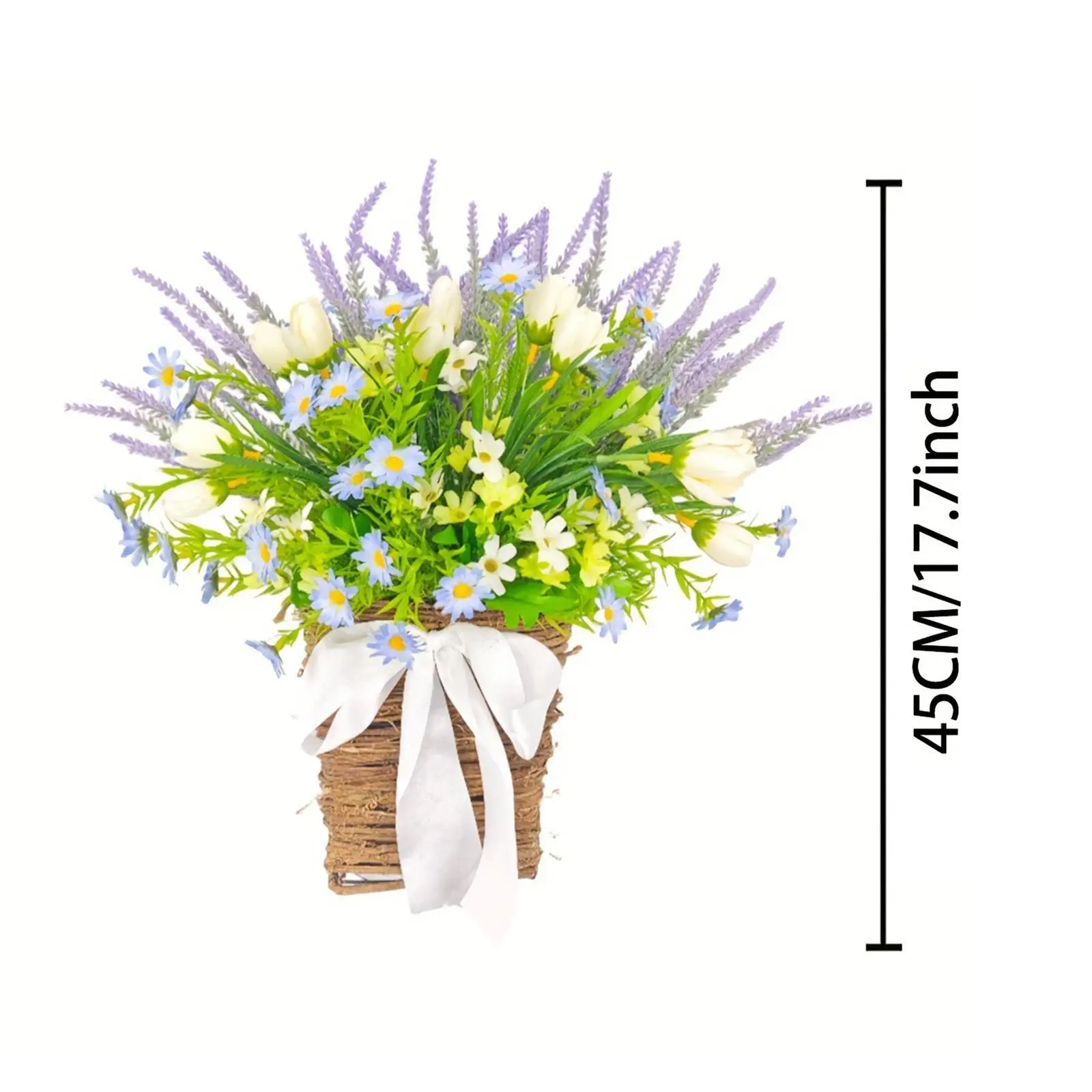 Deurhanger Mand Krans Hangend Ornament Foto Props Decoratieve Lente Voordeur Krans voor Plank Buiten