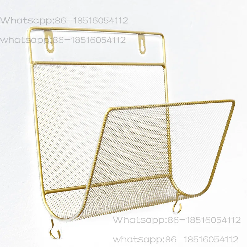 Books and Newspapers Magazine RacksFurniture Iron Art Hanging Wall Storage Bookshelf Minimalist Style Magazine Rack Living Room