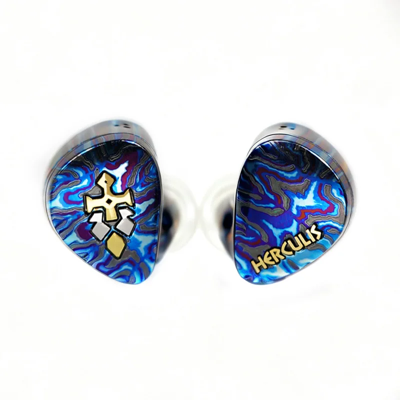 BGVP Herculis 12 Drivers Iem Damascus zirconium and titanium Shell 2DD 2EST 2Microplanes 2BCD 3BA 1PZT Flagship Earphone
