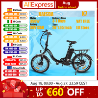 KAISDA K7 Folding Electric Bike 350W Powerful Motor 36V13AH Lithium Battery Adult Riding Electric Bike 20-inch Tire City E-bike