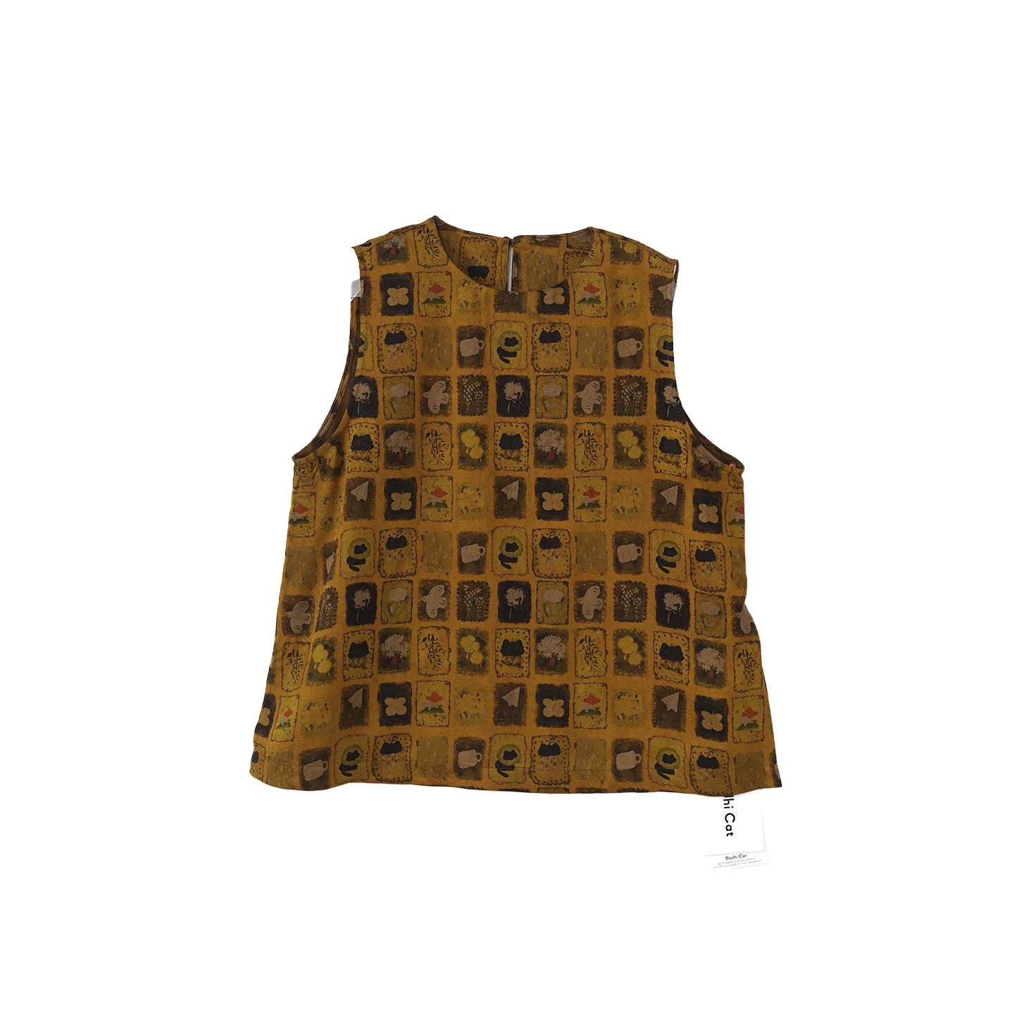 

New Chinese Sle Flrocade Vest Bodhl 2025 Lazy Rich Sle Layering Women's Top Silk round Ne Zipper Closure