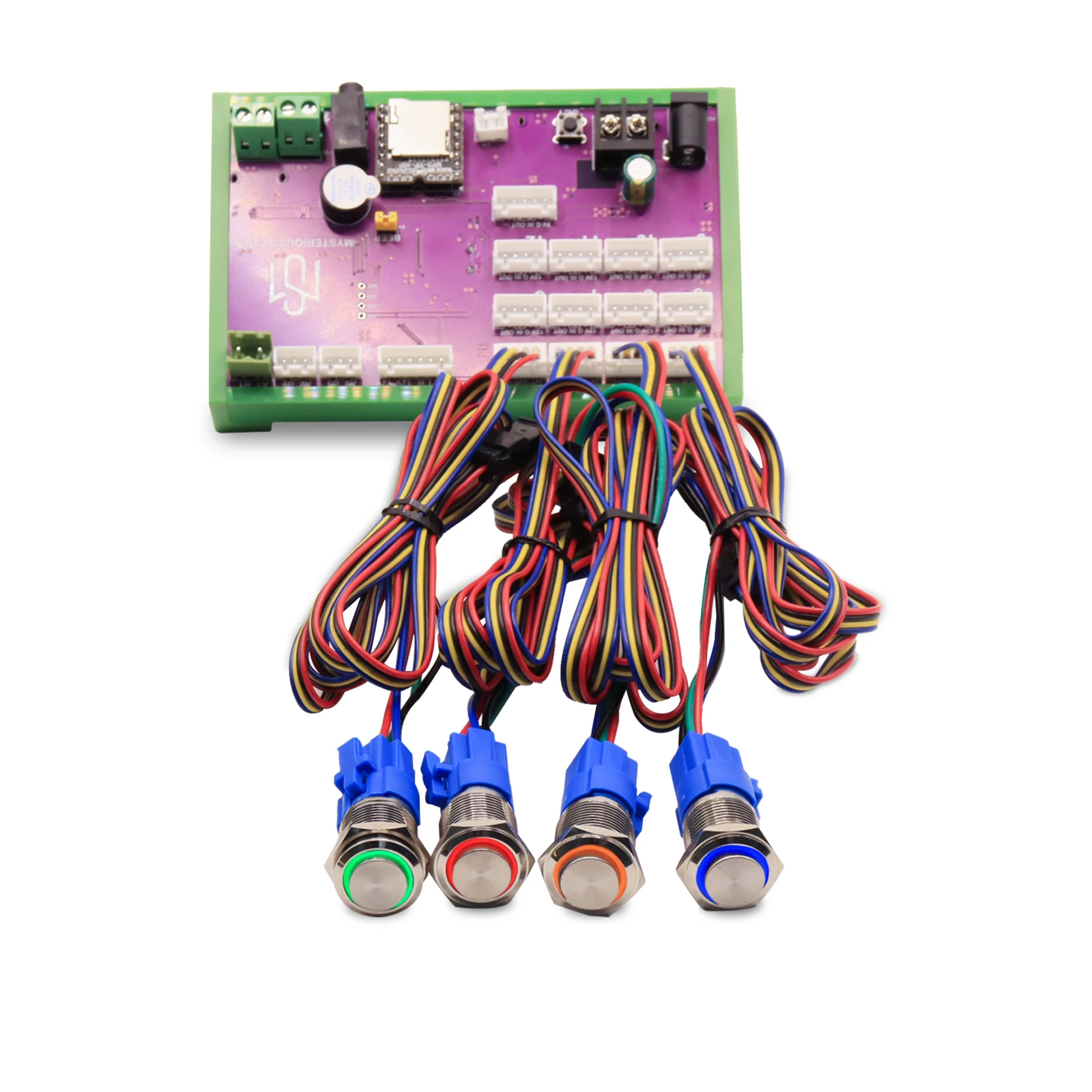 Escape Room Props Metal Push Button Switch Light 5 Colors Pressione os botões em uma seqüência correta para desbloquear o quebra-cabeça do jogo