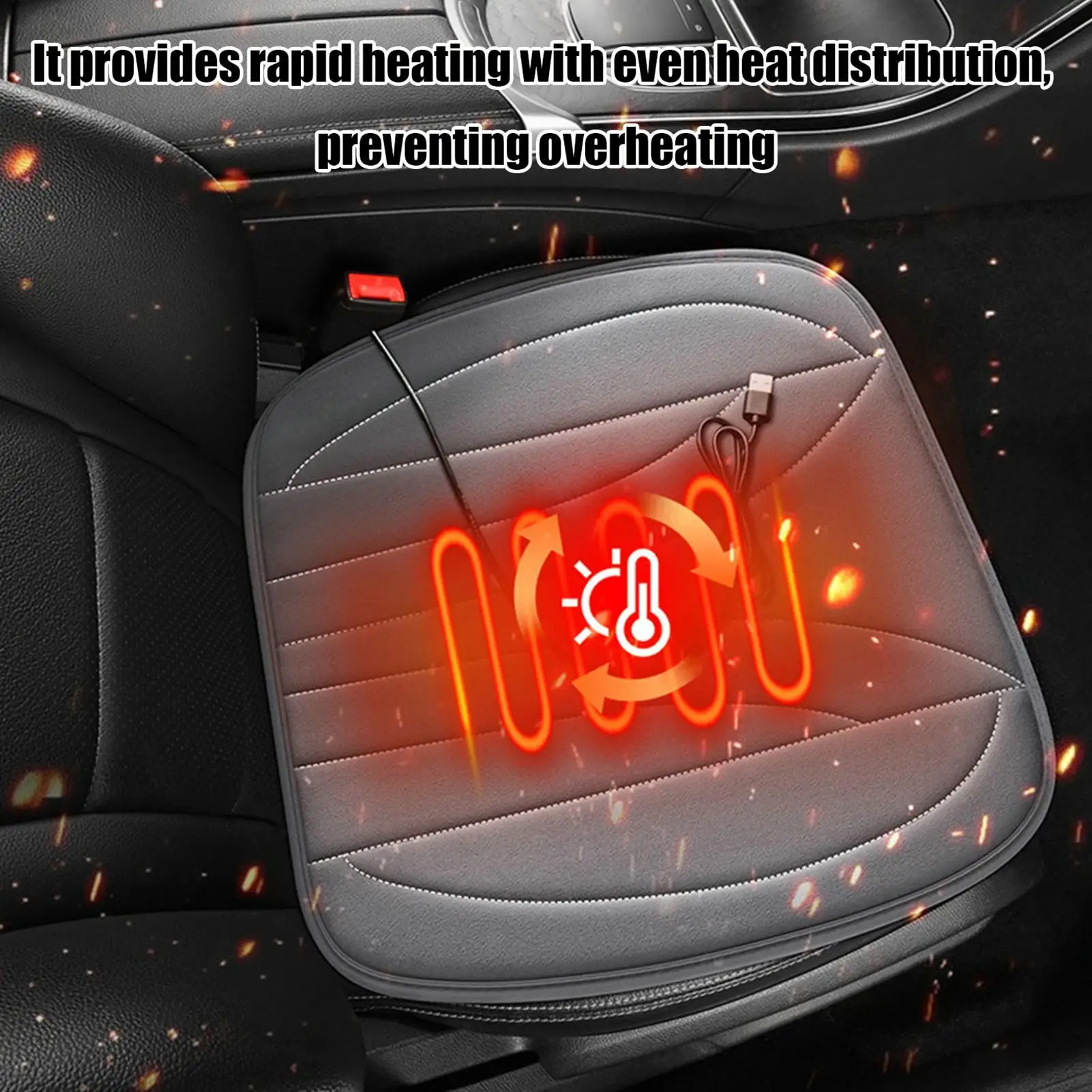 

Seat Warmer For Car Comfort USB Heating Mat Anti-slip Car Seat Warmer For Truck SUV Trailer Tractor Men Women Driver Elderly