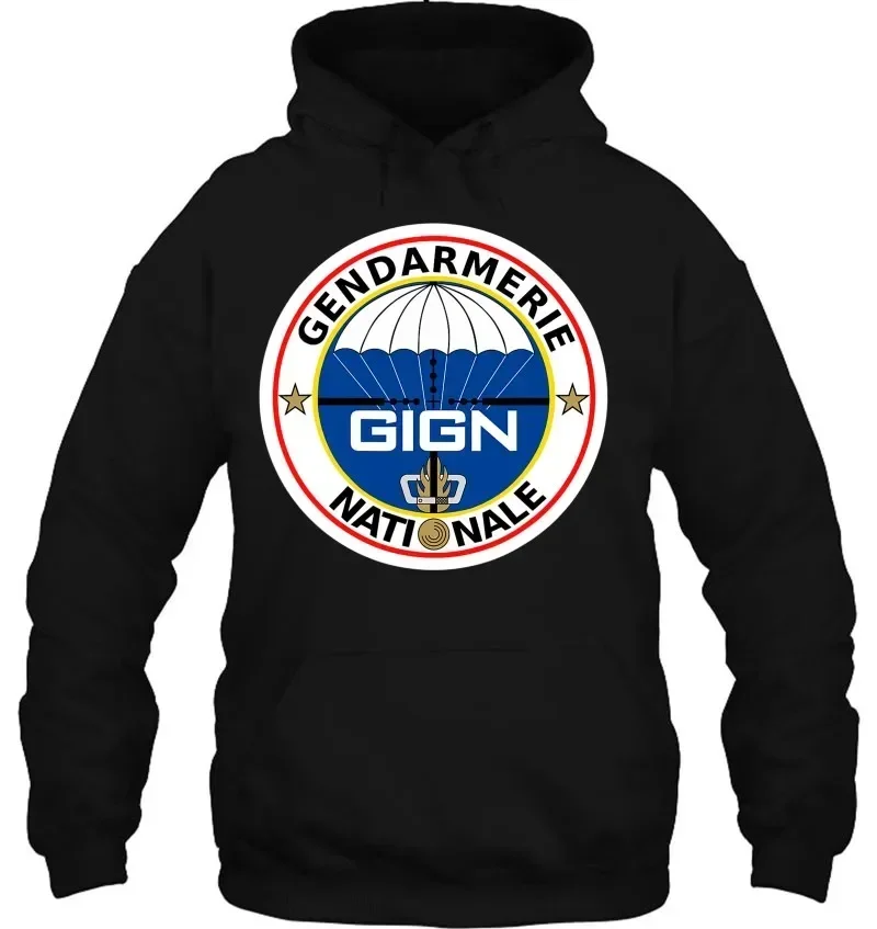 Gign National Gendarmerie Intervention Group Men Hoodie Casual Cotton Autumn and Winter Sweatshirts