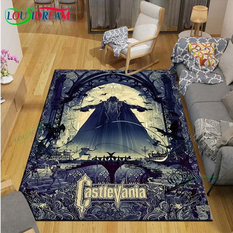 

Game C-Castlevania Dracula Carpet Living Room Bedroom Bedside Mat Fashion Floor Mat Area Rug Door Mat Bedroom Decoration