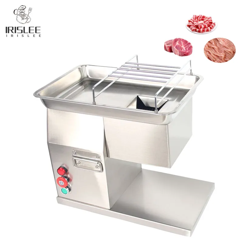 Electric Meat Strip Machine Table Top Fresh Meat Slicer Stainless Steel