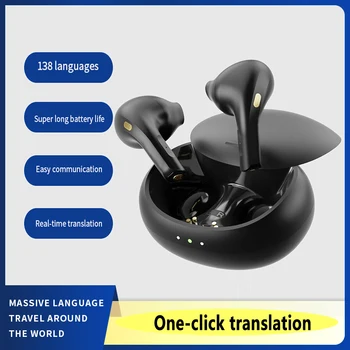 2024 new translation headphones 144 languages ​​instant translate smart voice translator wireless Bluetooth M10 translator earphone