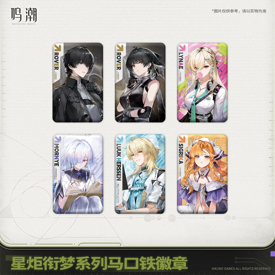 

Original Lynae Mornye Luuk hcrsscn tinplate Badge brooch Kurogame Wuthering Waves Cosplay Costume Anime Halloween Gift