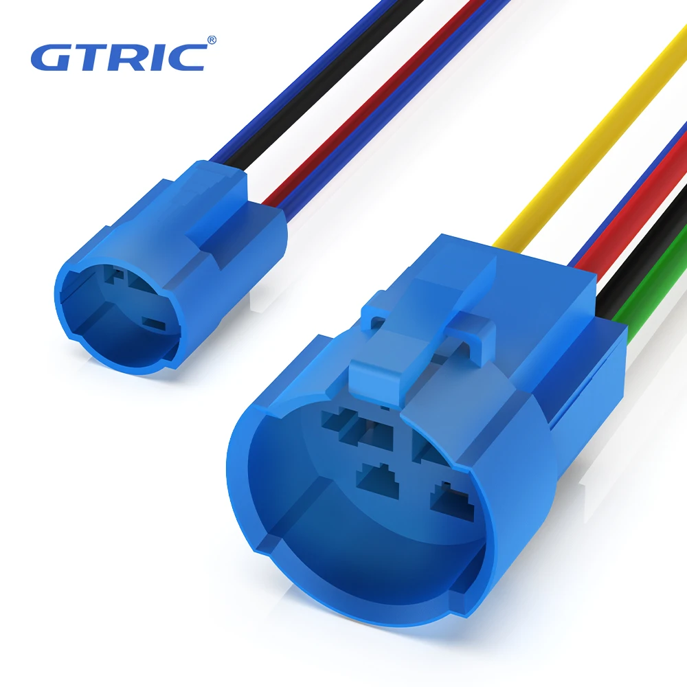 GTRIC Metal Button Connector Wire Length With Light Button Without Light Button Connector Five Wires Three Wires 145MM