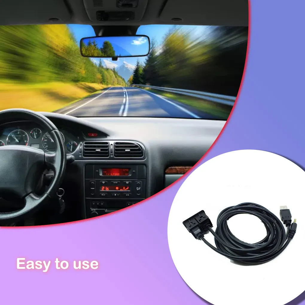 

Cars Professional AUX Socket Switch Sockets Extension Cable Mounting