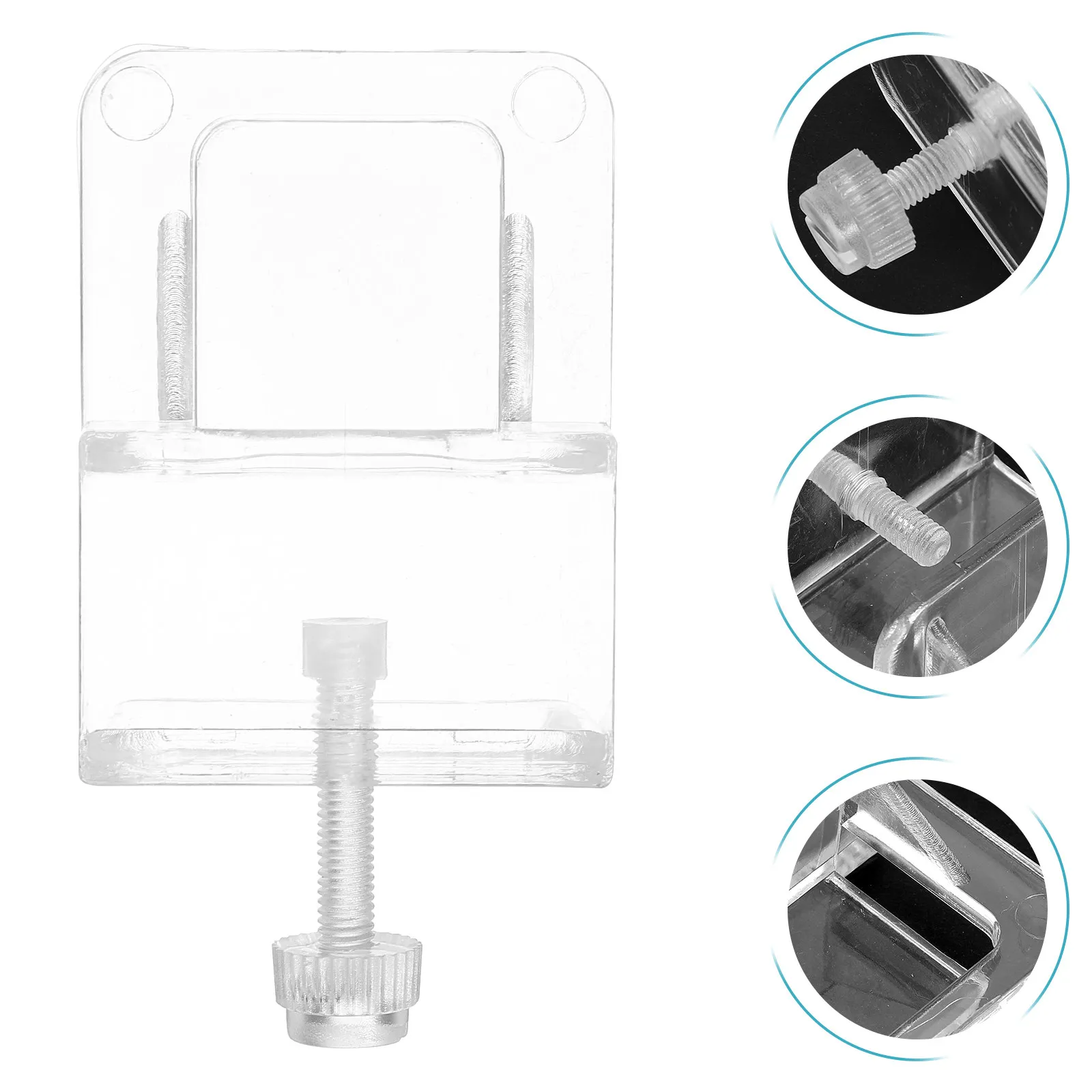 5 Pcs Aquarium Lid Locking Clips Hood Clamps Fastening Screw Secure Transparent Anti Jump Fish Tank