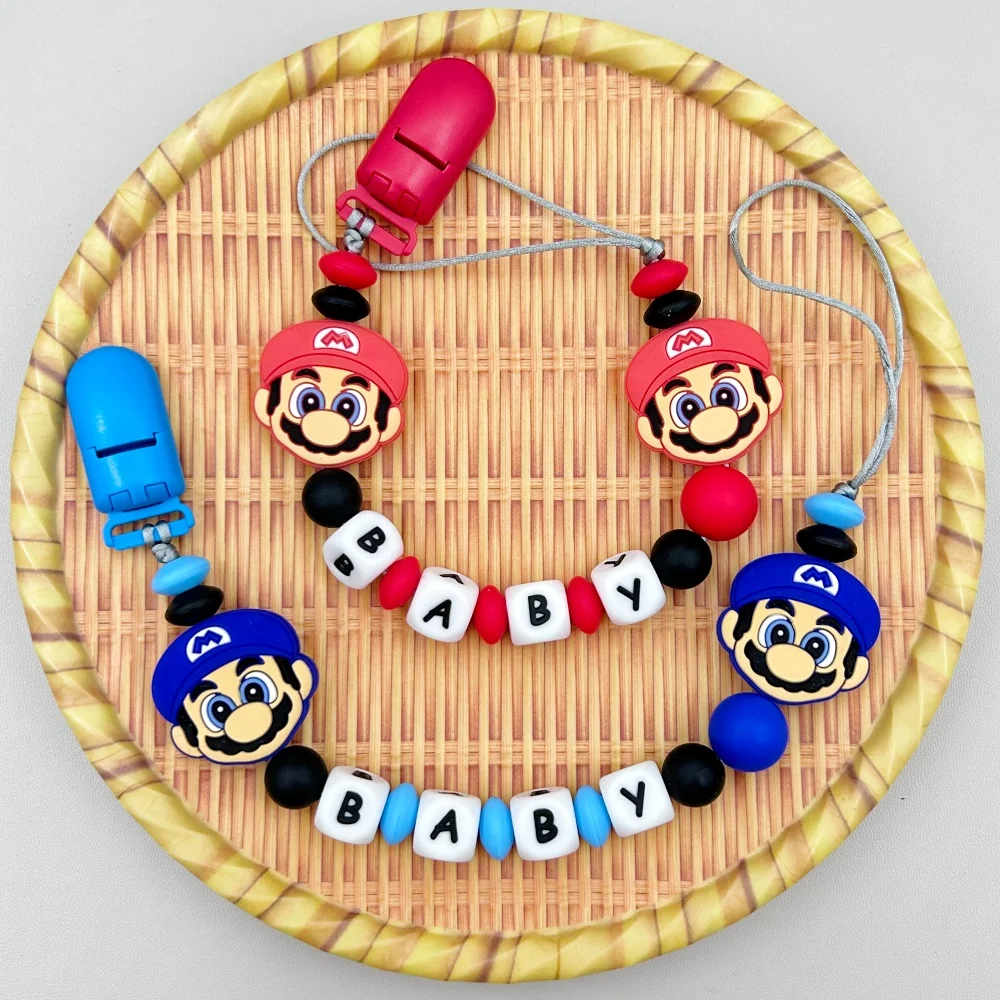 

Индивидуальное имя, английские буквы, детские силиконовые зажимы для соски, цепочки, держатель, подвески-прорезыватели, подарки для прорезывания зубов