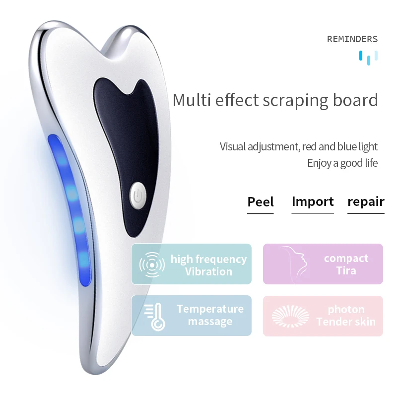 Electric Scraping Massage Tool Gua Sha Board Face Slim guasha Massager Acupoint Anti Wrincle Tender Skin Care Beauty Tool