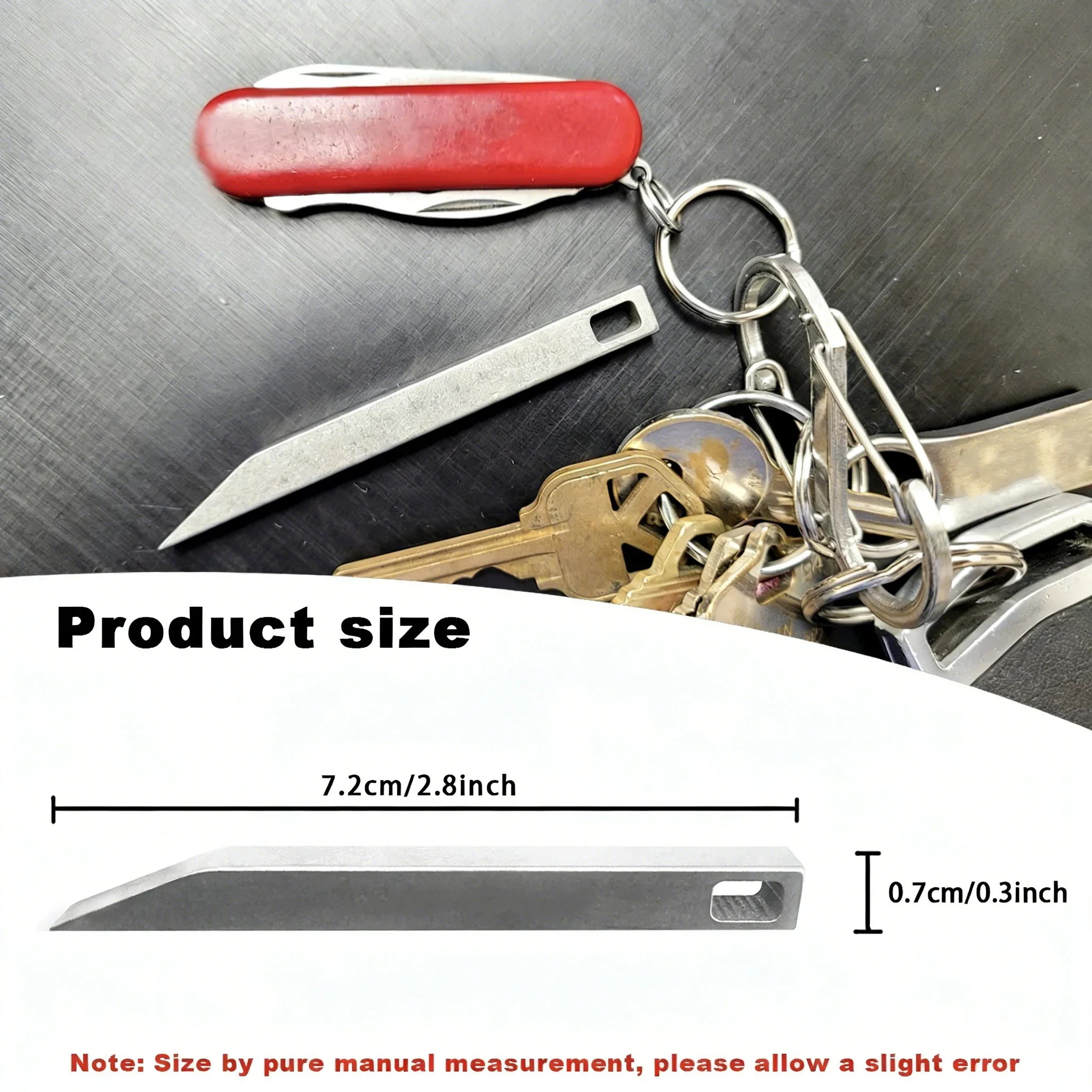 Heavy Duty Keychain Prybar EDC Pry Bar for Every Day Carry Small Stainless Steel Key Chain Multitool Prybar for Keys - view 2