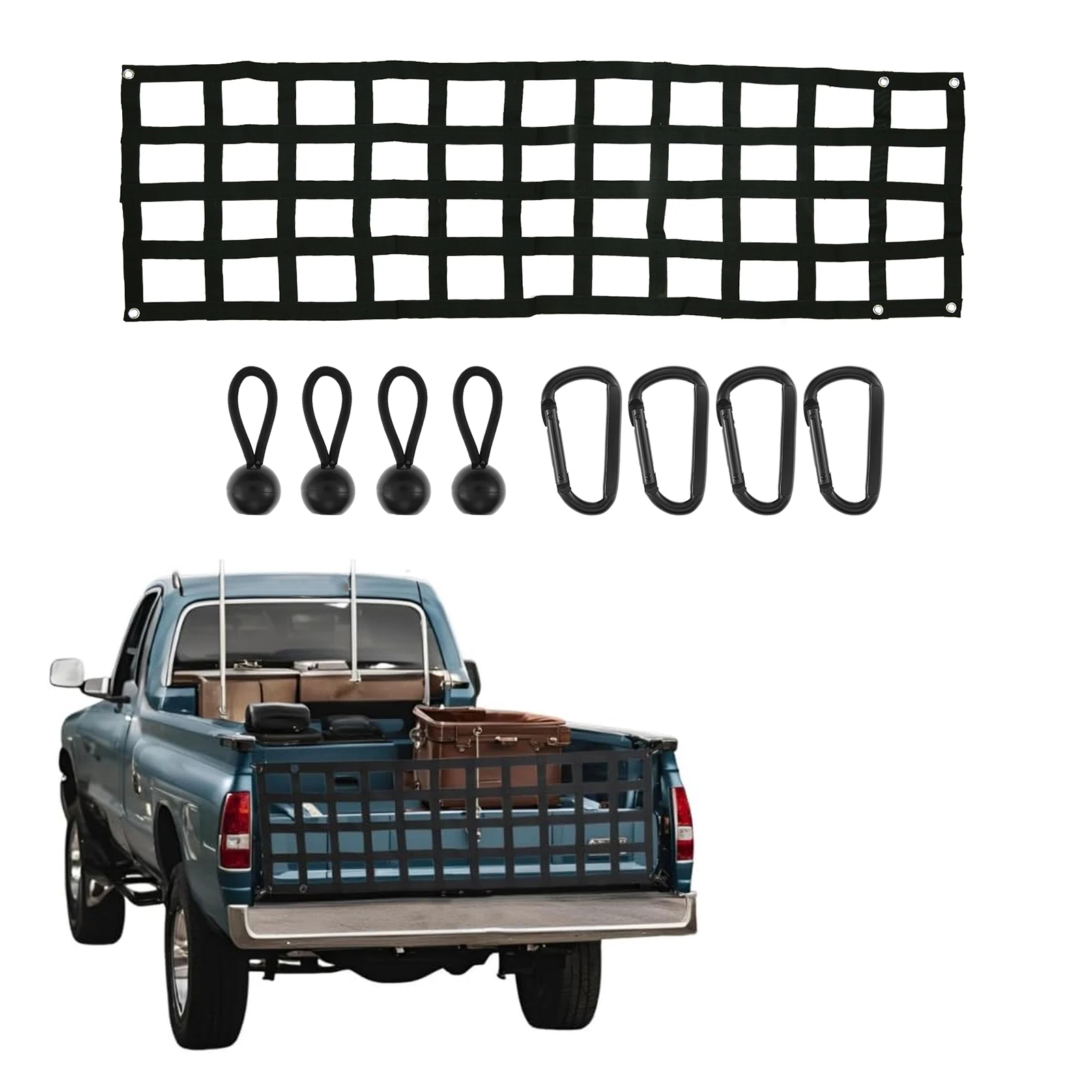 

Комплекты сеток-органайзеров для заднего багажника автомобиля, защита от ультрафиолета, грузовая сетка для прицепа, эластичная сетка для задней двери, сетка для хранения груза, разделитель