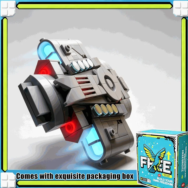 278PCS MOC Compact Escort Spaceship Model Custom Building Blocks Kit DIY Assembly Educational Creative Display Desk Toy Gift