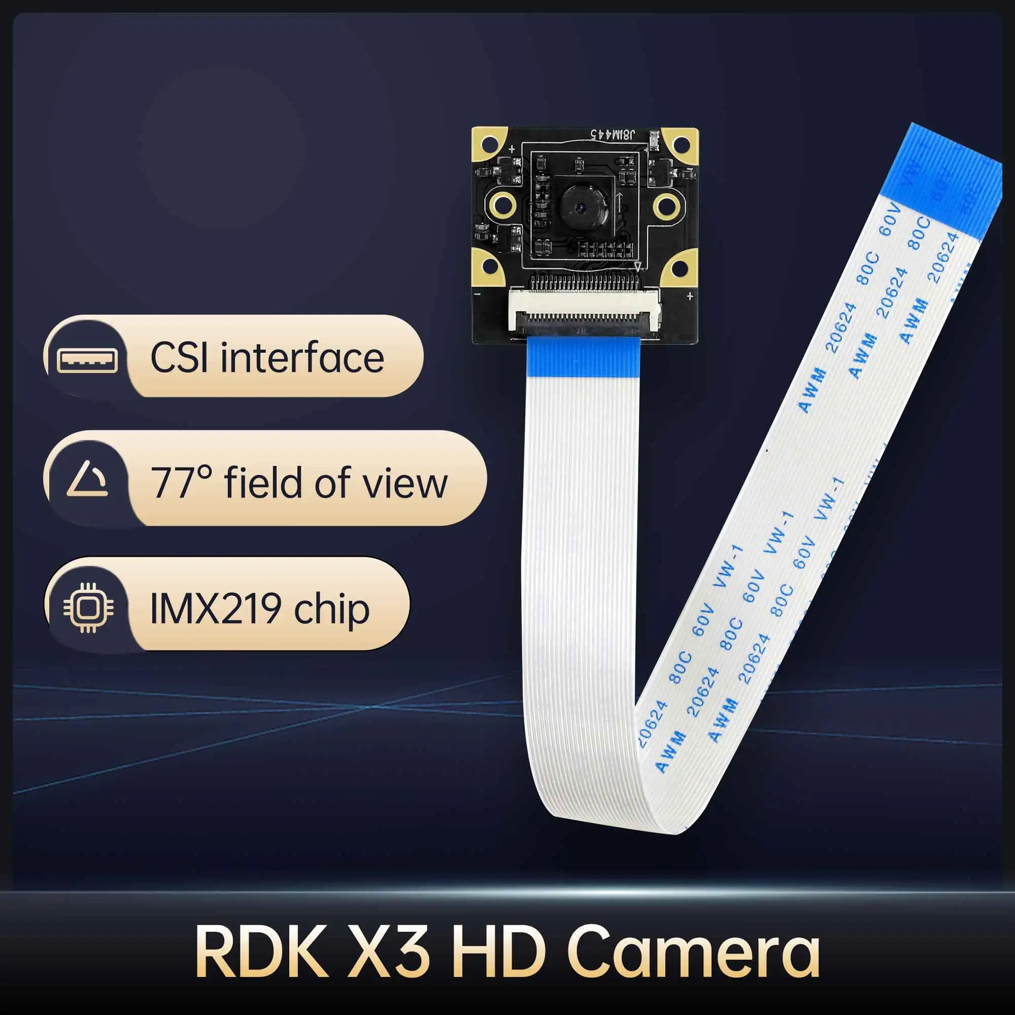 Yahboom RDK Dedicated Camera Module With 77° FOV 1080P HD AI Artificial Intelligence Visual Recognition for Smart Robot Car Kit