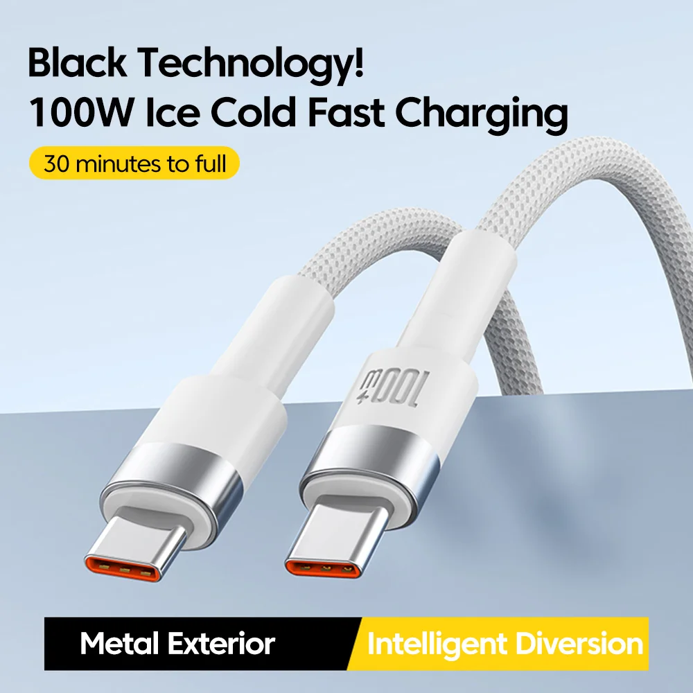 5A USB Type C Cable PD100W Fast Charging USB C to USB Type C Cable for iphone 15 Xiaomi Huawei OPPO Phone Charger Wire Cord