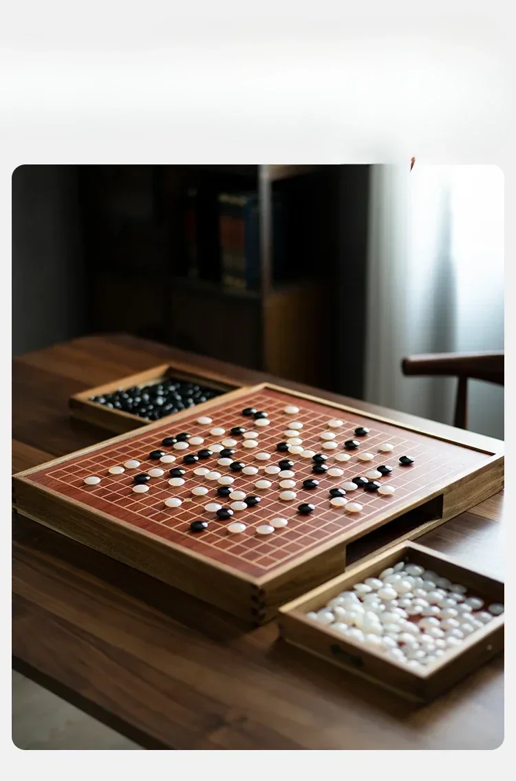 قطع شطرنج من اليشم العقيق الطبيعي من الخشب الصلب للكبار درج الذهاب مجموعة ألواح الشطرنج للأطفال المبتدئين المضادة للاليشم gobang مبيعات ساخنة #6