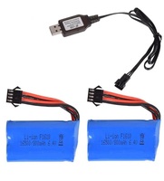 6.4v 800mah Li-ion Battery 16500 SM-4P Plug/USB charger For Wltoys 18628 18629 18428 18429 1/18 RC Car RC Truck 800mah 6.4V