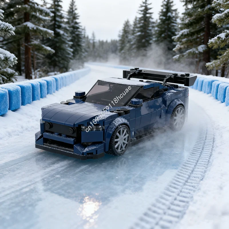 325 قطعة MOC Forded Mustangesd GTD City Champions Supercar نموذج اللبنات هدية الكريسماس اللعب فكرة التعليم الطوب الاطفال