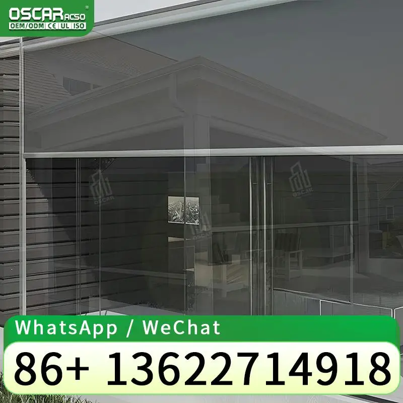 Outdoor Heavy Duty Outside Mount Backyard Roller Blinds for Patio Garden Balcony Rolling Blind