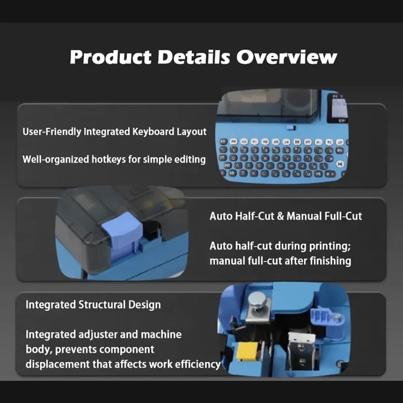 Portable Wire‑Marker Printer Number‑Tube Printing Apparatus Cable Sleeve Heat‑Shrink‑Tube Marking Coding Equipment