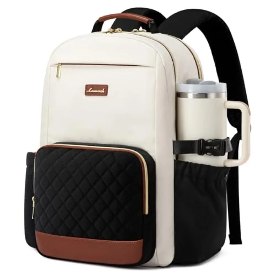 

Laptop Backpack for Women with Pouch Pocket for Large Capacity Cup, 15.6 Inch Teacher Nurse College Work Travel Backpack Purse,