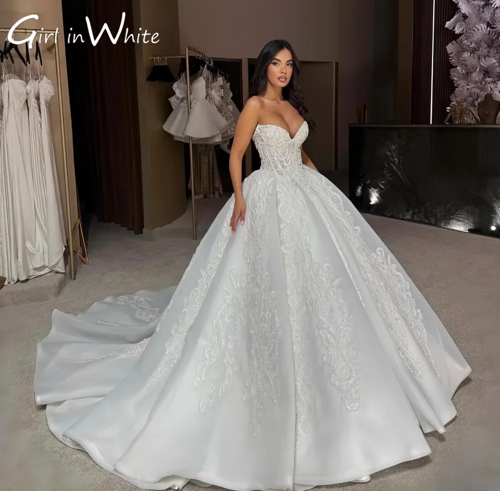 Maßgeschneidertes, wunderschönes Hochzeitskleid mit Perlen, V-Ausschnitt, herzförmig, schulterfrei, Hochzeitskleid, Amanda Novias 2022, Vestidos de Novia