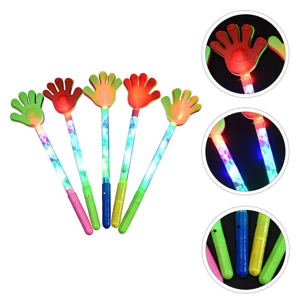 

5Pcs Flash Luminous Hand Palms Clap Five-Finger Claps Cheering Tools Concert Props Hand Palms Clap