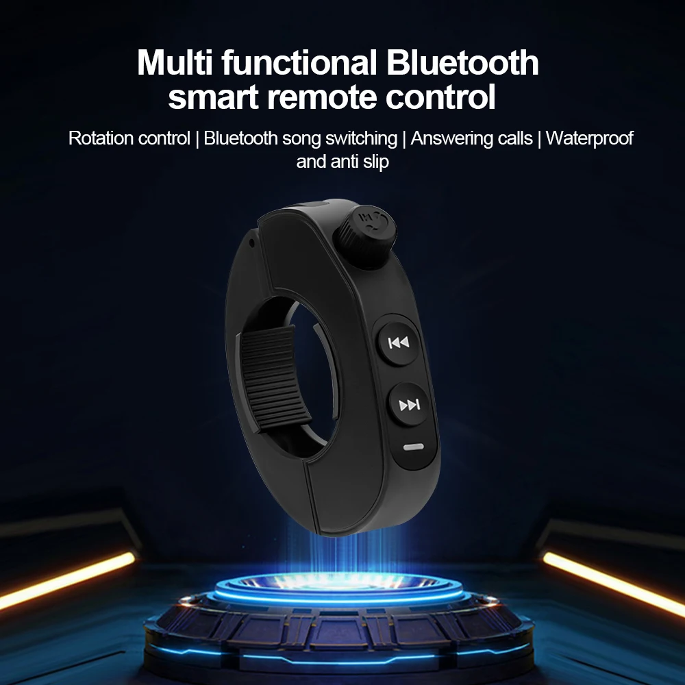 

Руль мотоцикла, медиаконтроллер, переключатель на рулевых колесах, Bluetooth-совместимый беспроводной медиа-пульт дистанционного управления для смартфона
