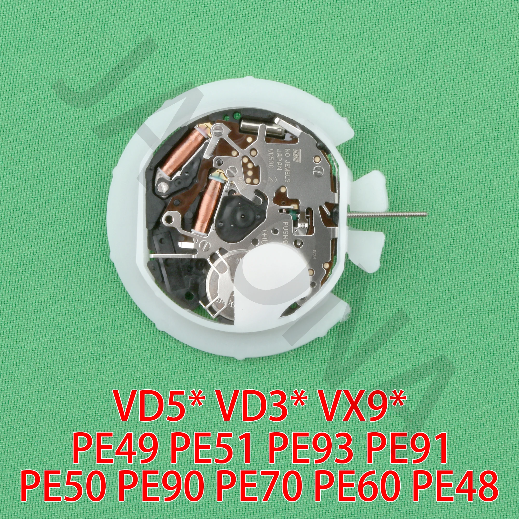 Suporte plástico para caixa de relógio Dial Hold, suporte, movimento PE50, PE90, PE49, PE51, PE93, PE91PE50, PE90, PE70, PE60, PE48