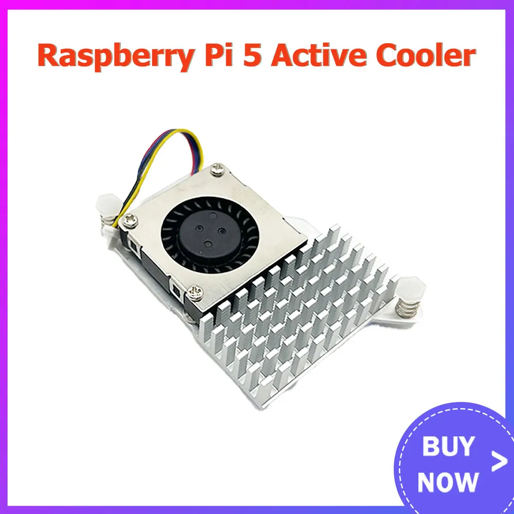 Raspberry Pi 5 Active Cooler with Adjustable Speed Cooling Fan Metal Heatsink Radiator for Raspberry Pi 5 RPI 5