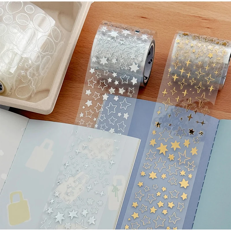 DIY Vintage Bubbles Twinkle Stars Washi Tape DIY Card Making Scrapbooking Plan Decorative Sticker Decoration Accessories