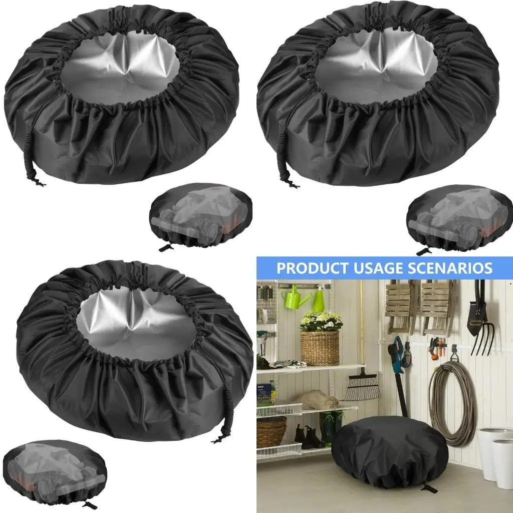   Heavy Duty Waterproof Robot Lawnmower Cover With Elastic Drawstring Weather