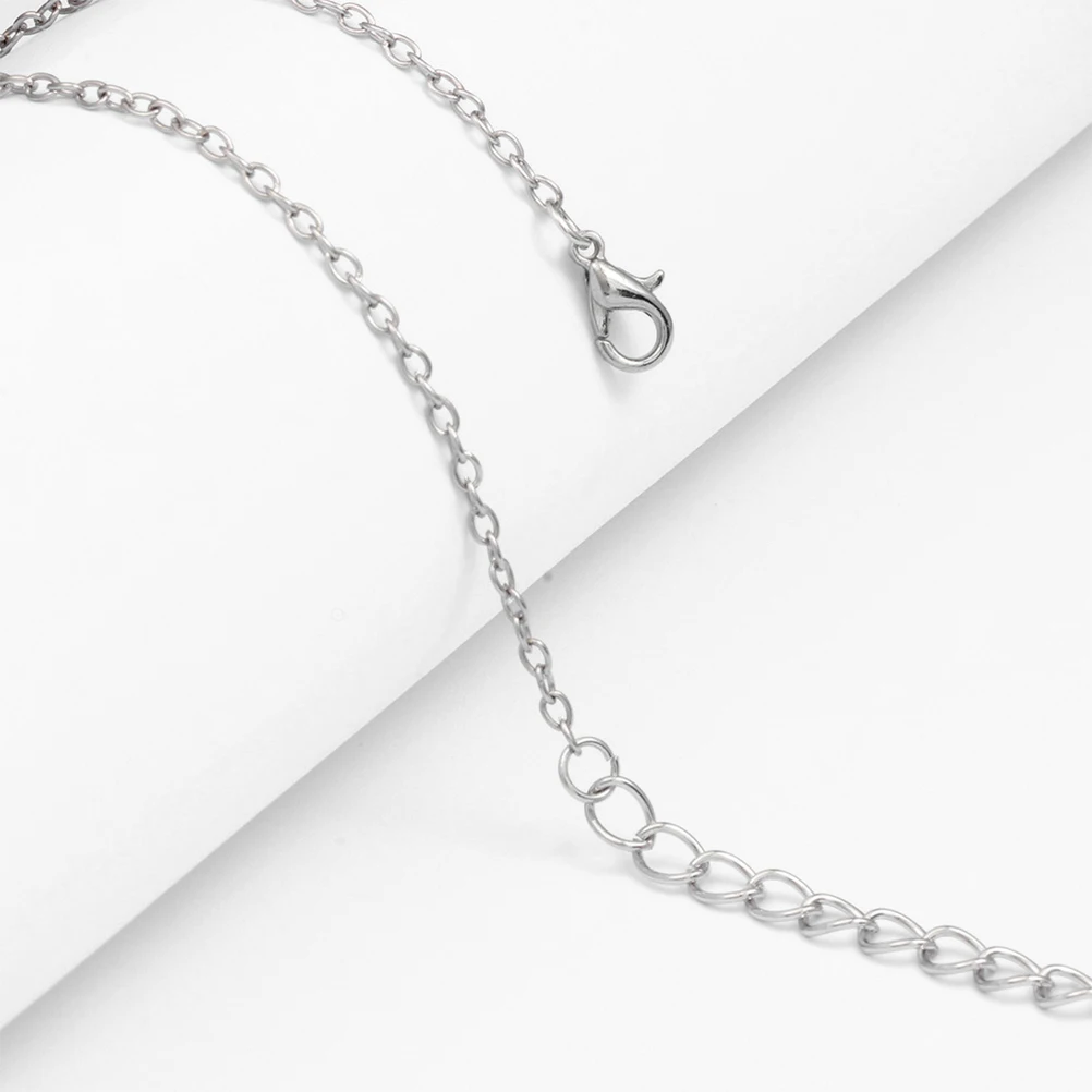 

1pc Pearl Flower Choker Necklace For Women Silver Simple Short Metal Chain Jewelry Gift Moon Design Durable Lightweight