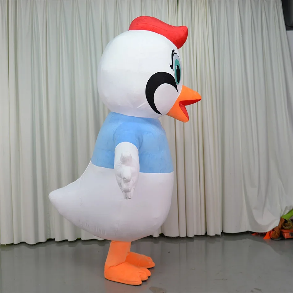 Inflatable Crane Bird Mascot Costume Cartoon Character Outfit Attractive Suit Birthday Gift Carnival Party Events No Battery